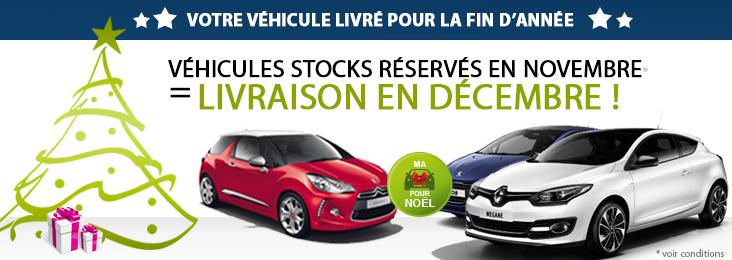 Votre voiture neuve livrée pour Noël